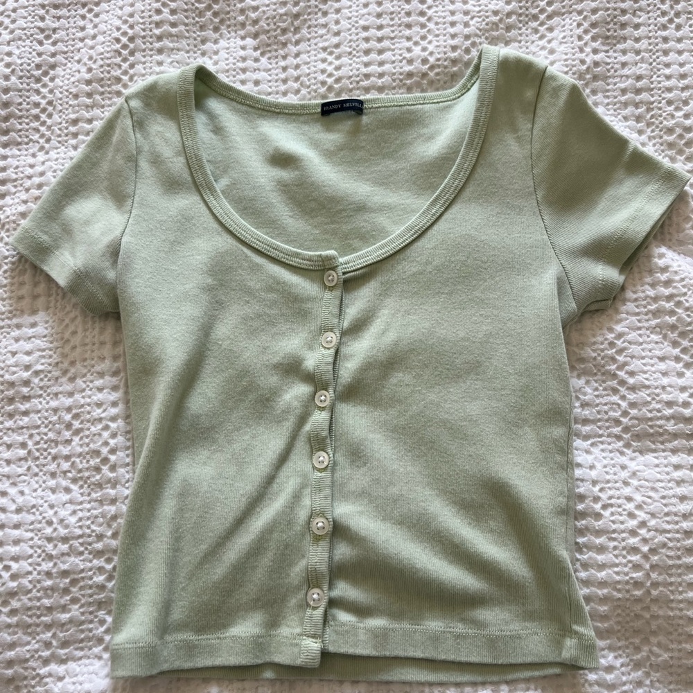 Brandy Melville Green Zelly Top
